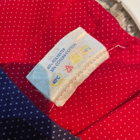 Vintage 1970s Red, White & Blue Dress with Pockets Manhattan Children Wear Co - Picture 6 of 6